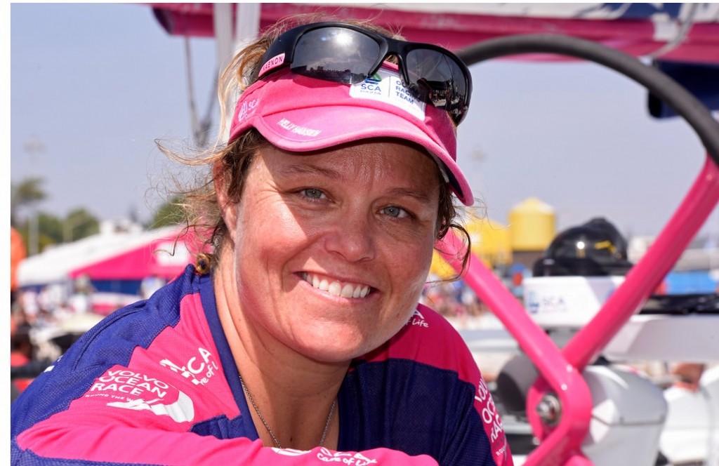 Carolijn Brouwer in de Volvo Ocean Race